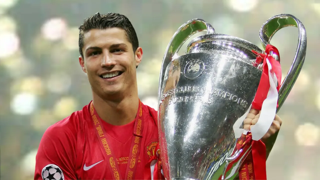 Cristiano Ronaldo gano UEFA Champions League en la temporada 2007-2008 con el Manchester United