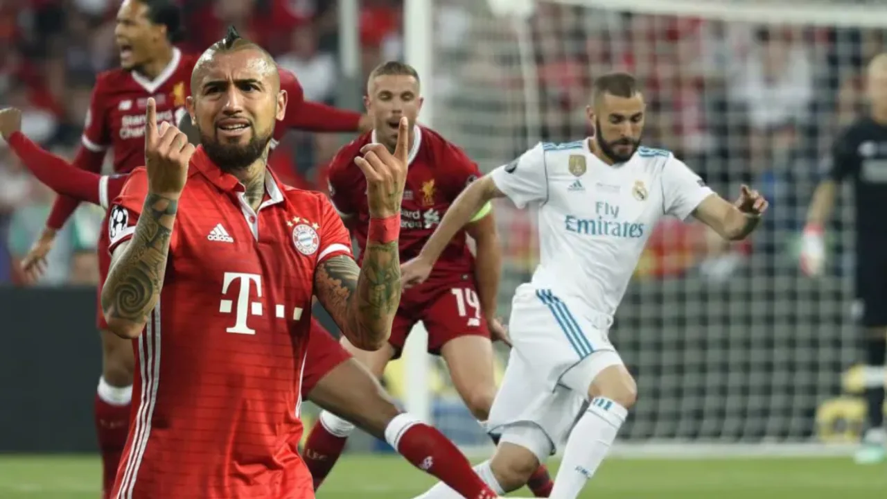 Arturo Vidal con el Bayern de Múnich en la UEFA Champions League 2017-2018