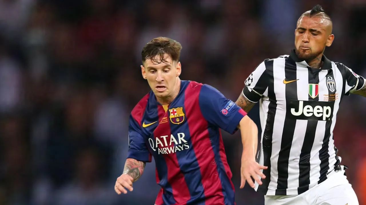 Arturo Vidal con la Juventus de Turín en la UEFA Champions League 2014-2015