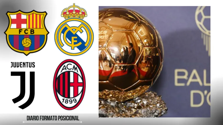 Clubes de fútbol con mas Balones de Oro