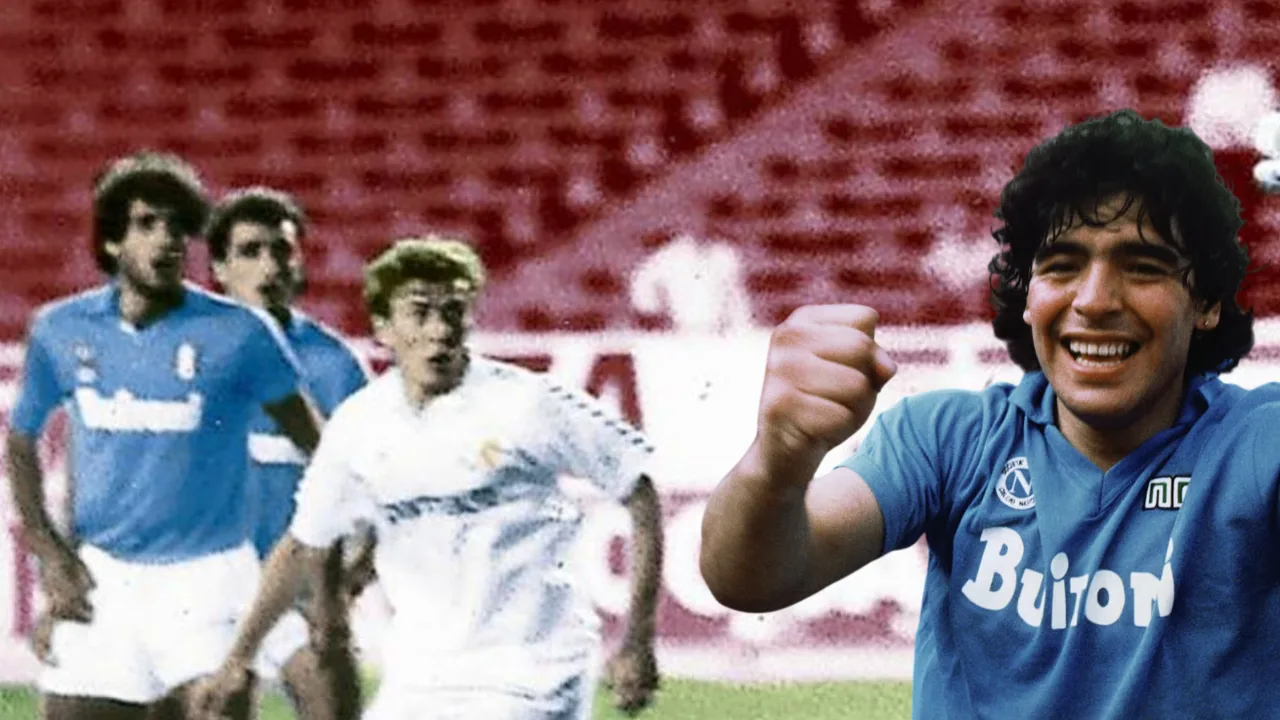 Diego Maradona jugo con el Napoli en la UEFA Champions League 1987-1988