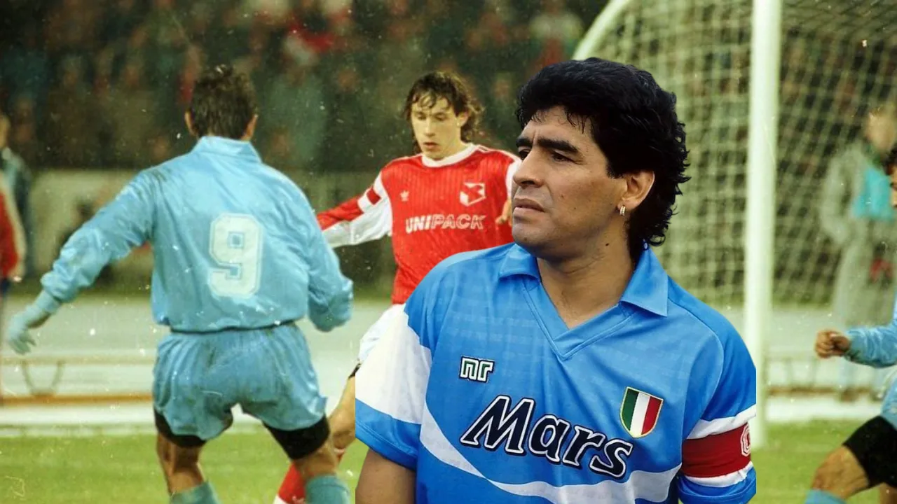 Diego Maradona jugo con el Napoli en la UEFA Champions League 1990-1991