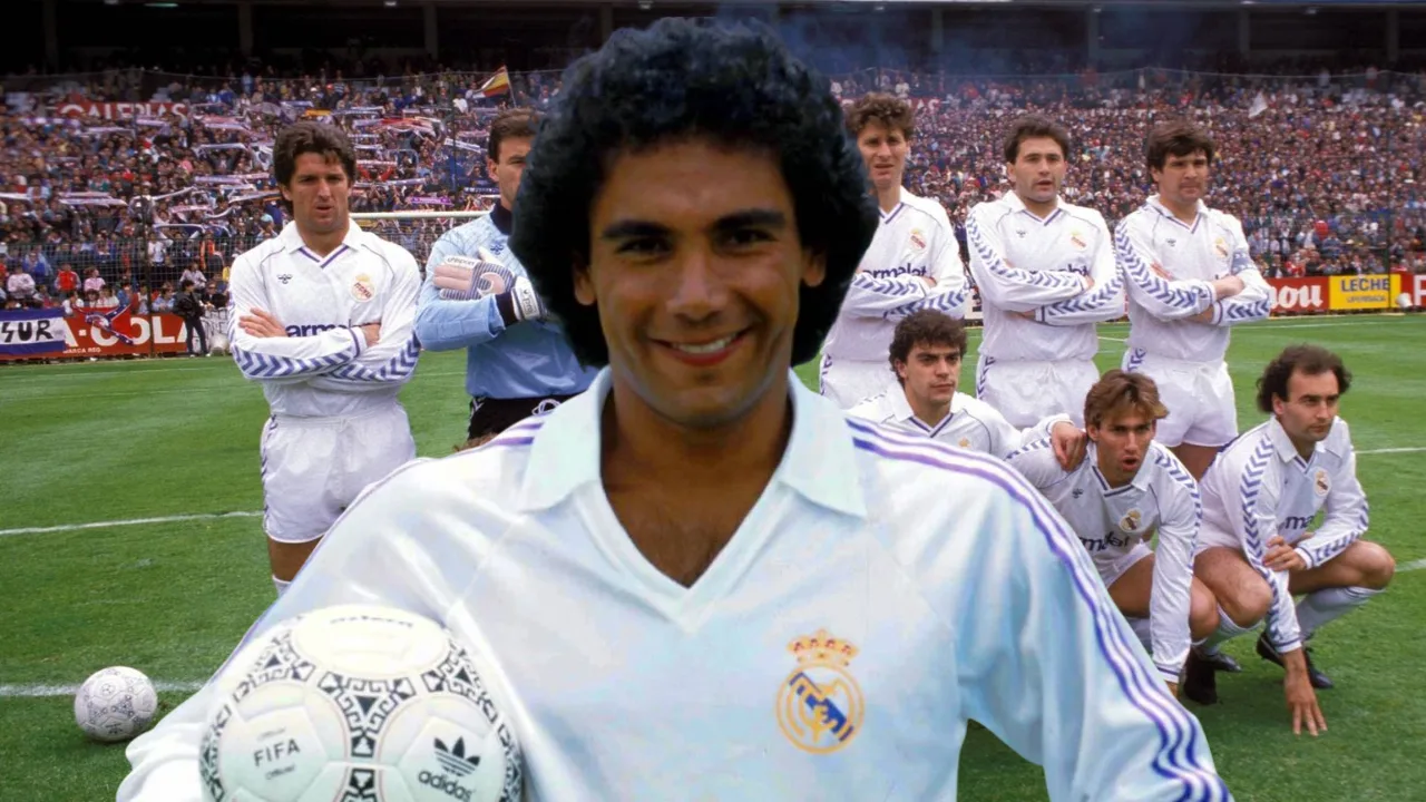Hugo Sánchez con el Real Madrid