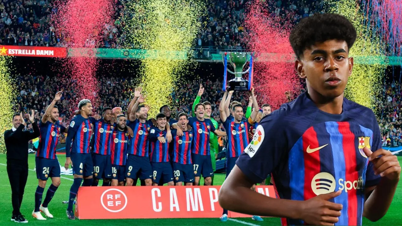 Lamine Yamal gano LaLiga de España con el FC Barcelona en la Temporada 2022-2023