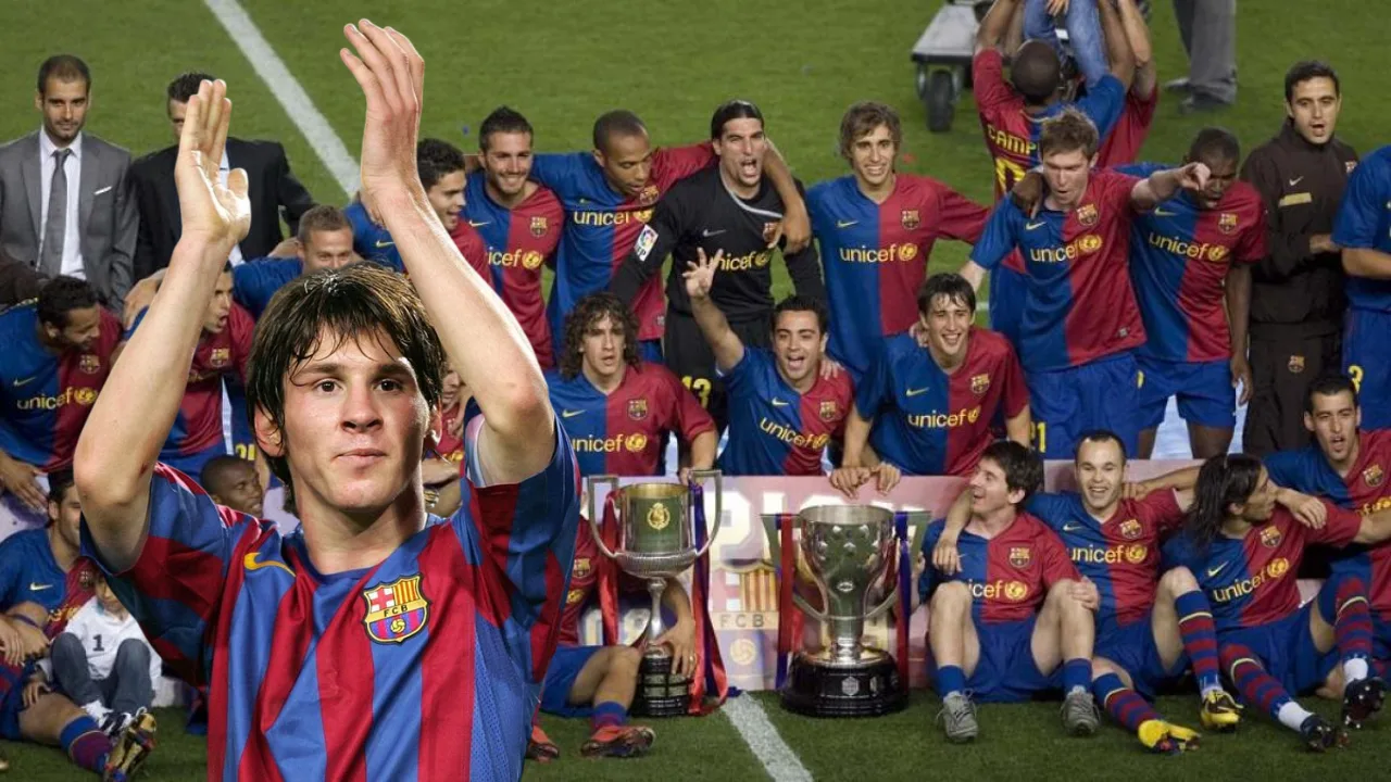 Lionel Messi campeón de LaLiga de España temporada 2005-2006 con el FC Barcelona