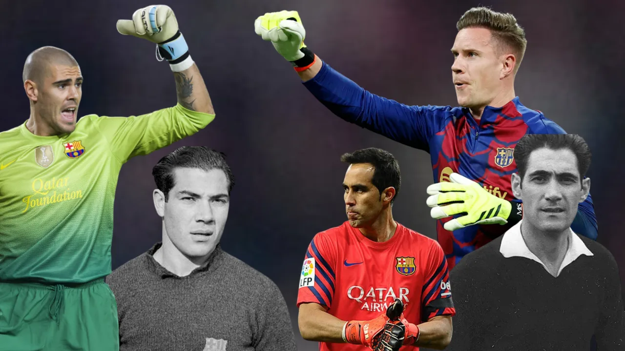 Mejores porteros del FC Barcelona en LaLiga de España ganadores del trofeo Zamora