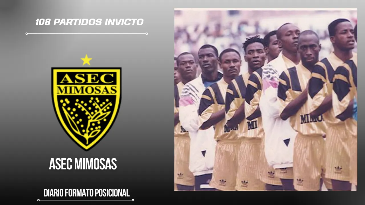 Asec Mimosas el equipo de fútbol con mas partidos invictos