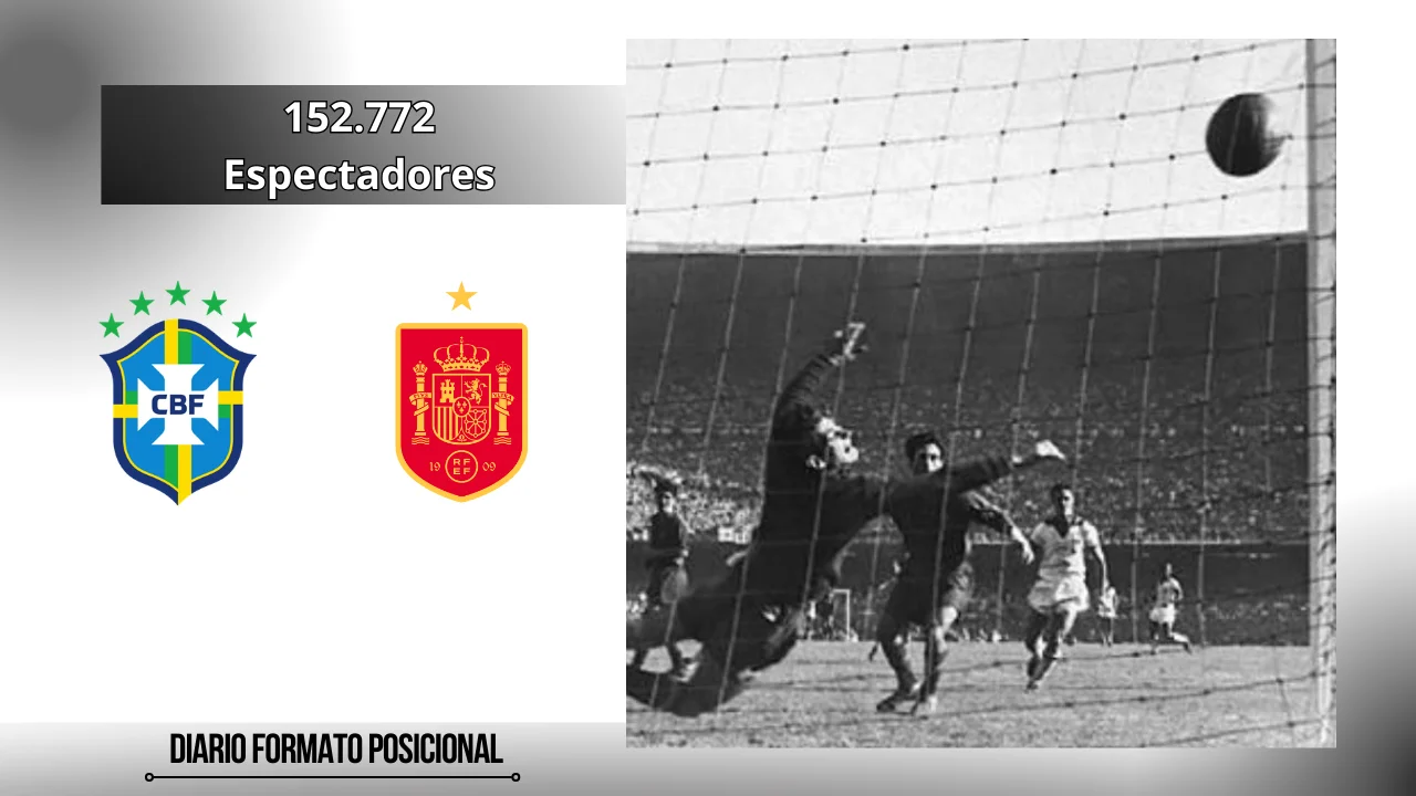 Brasil vs España partido con 152.772 Espectadores