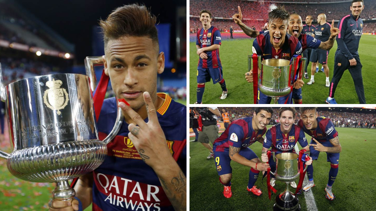 Neymar gano 3 Copas del Rey