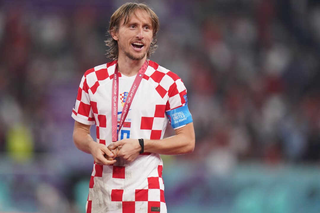 Luka Modric con la camiseta de Croacia en el Mundial