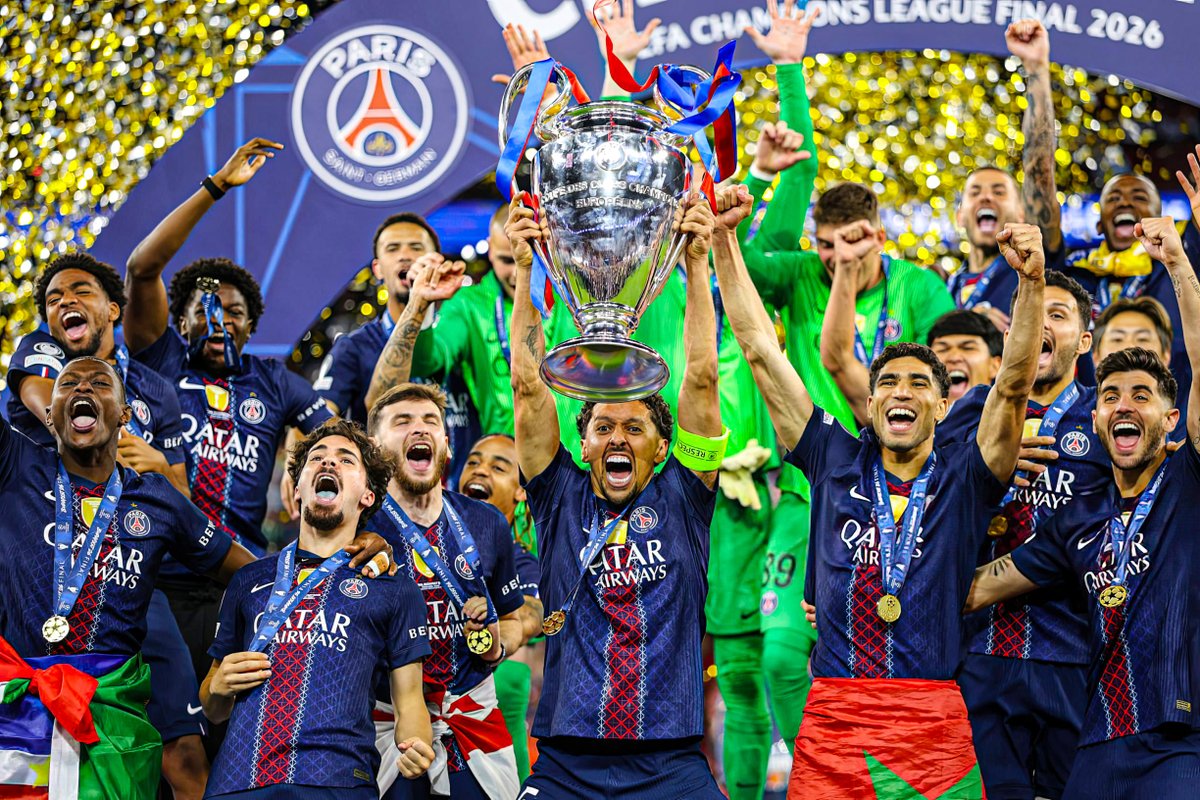 Acción del partido PSG - Arsenal en la final de la Champions League