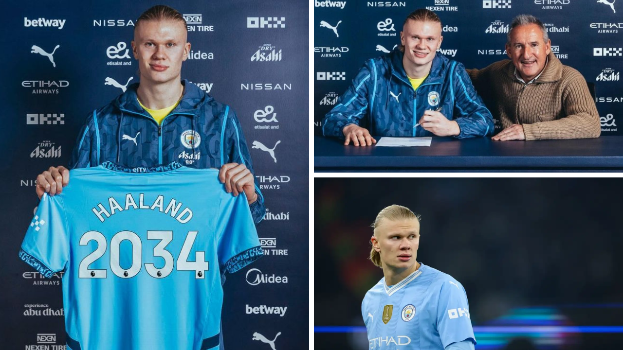 Erling Haaland firma renovación con Manchester City hasta 2034