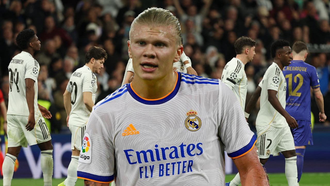 Erling Haaland y su padre junto a referencias del Real Madrid