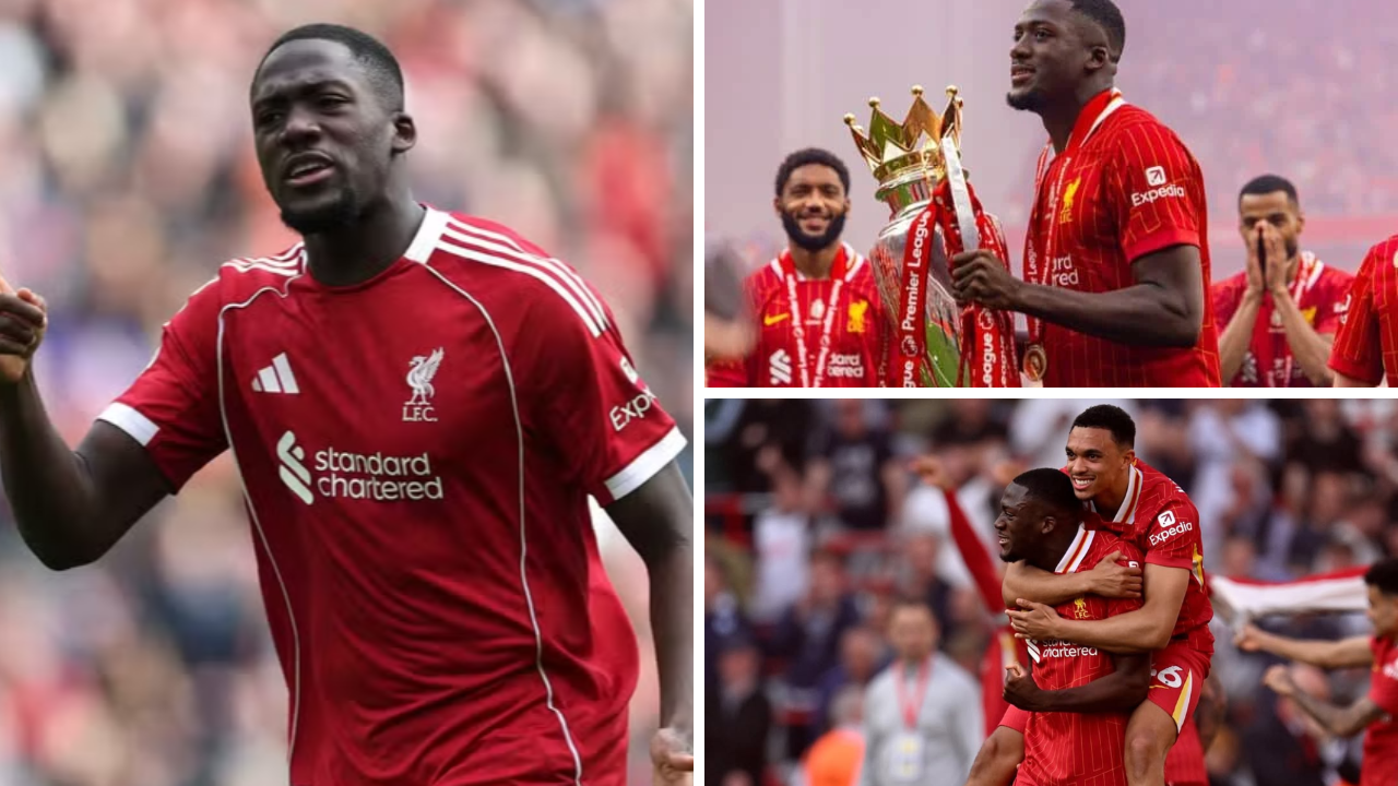 Ibrahima Konaté con la camiseta del Liverpool