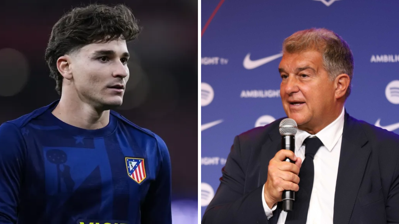 Julián Alvarez y Joan Laporta en la oferta del FC Barcelona al Atlético