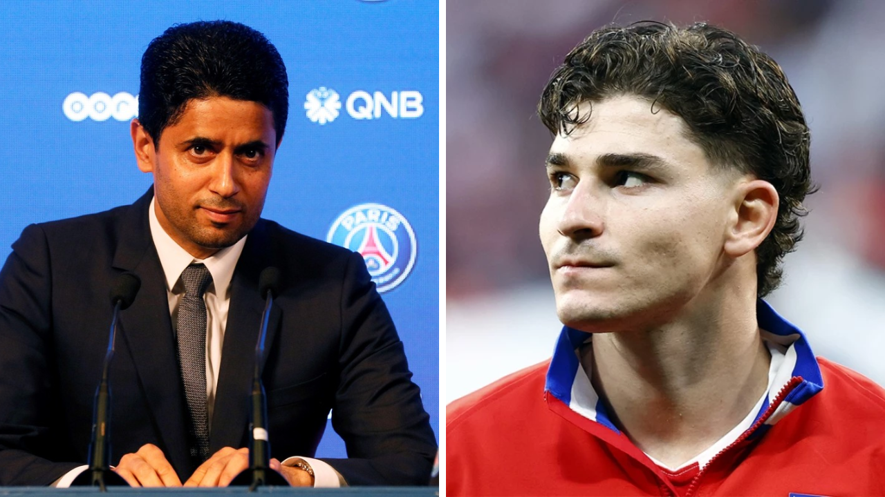 Julián Alvarez con el Atlético de Madrid y referencia al PSG
