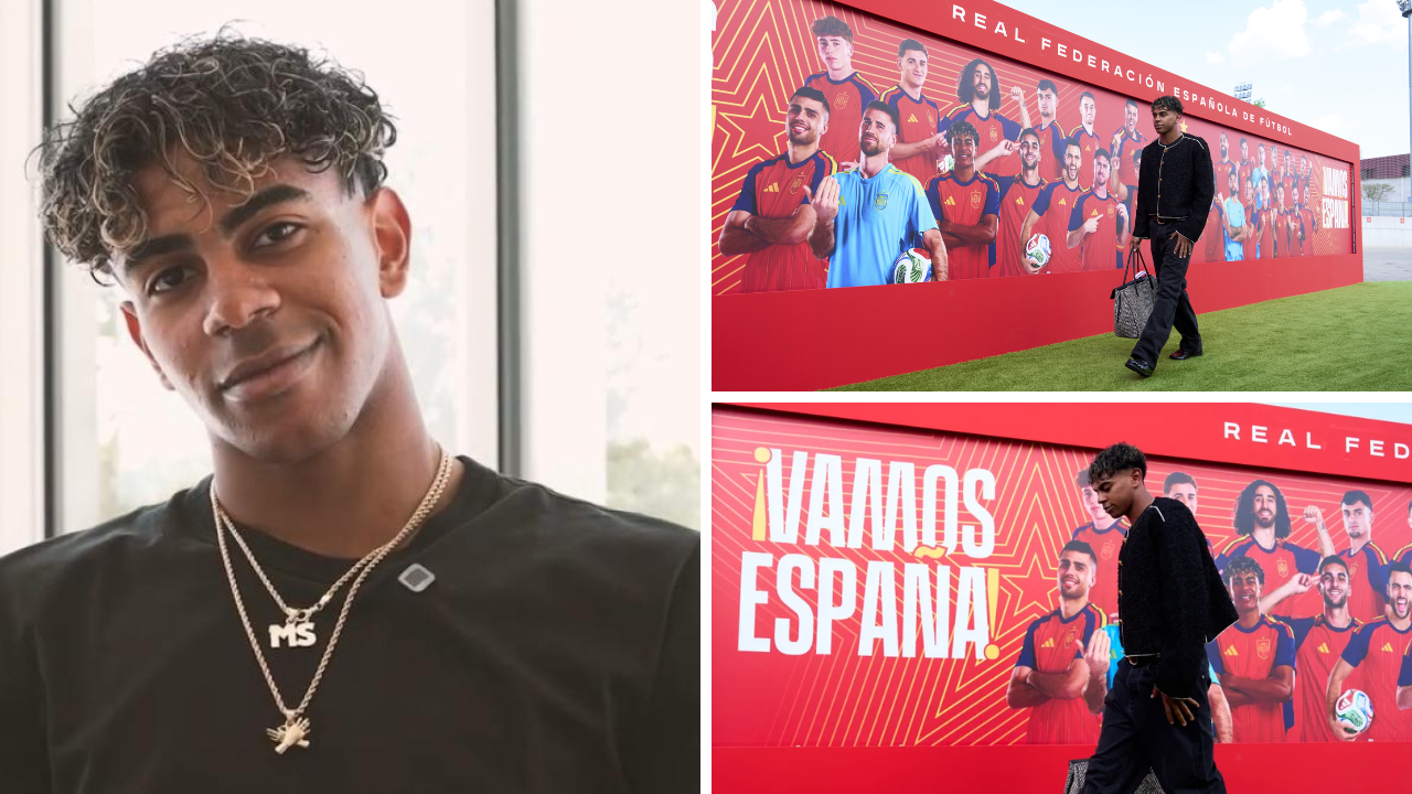 Lamine Yamal llega a la concentración de la selección de España